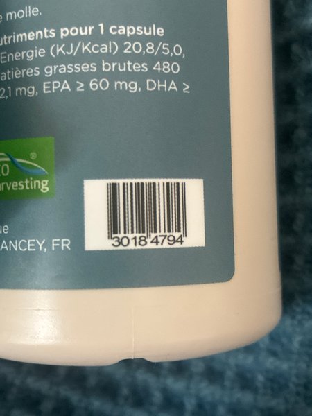 Le code-barres — ElementVet Oméga 3 – Huile de krill