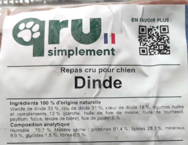 Les ingrédients — QRU QRU SIMPLEMENT DINDE