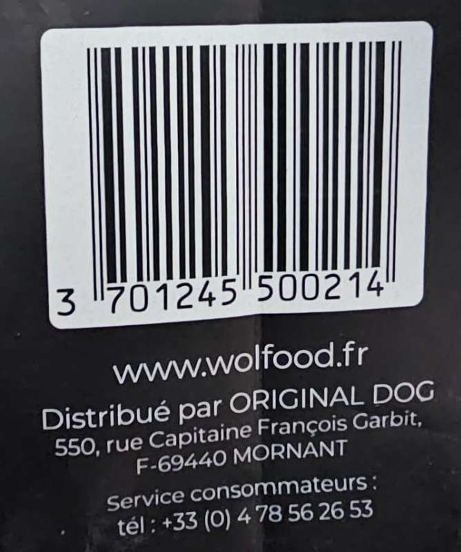 Le code-barres — Wolfood Senior