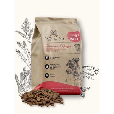 Truffe Délice Croquettes petit chien adulte Saumon d'Écosse